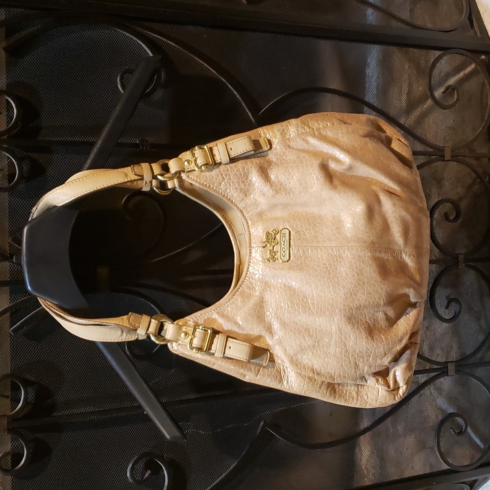 Coach gold shimmer hobo